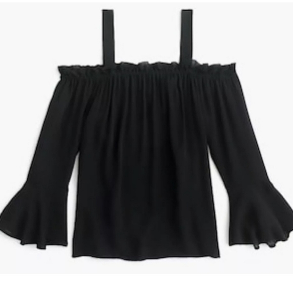 J. Crew Tops - J. Crew silk cold shoulder blouse size 12